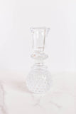 clear hobnail tealight/taper holder