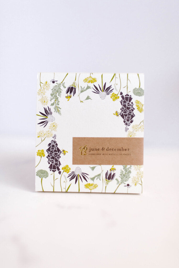 Honeybee Mini Notes / Recycled Notepad