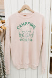 campfire social club in soft pink sweatshirt