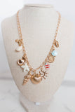 Charm Necklace-seashell Locket Puka Fish Sea Life