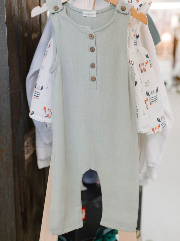 sage one piece buttoned jumper