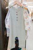 sage one piece buttoned jumper