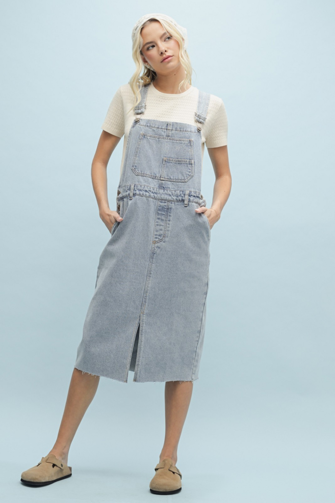 denim midi skirtall