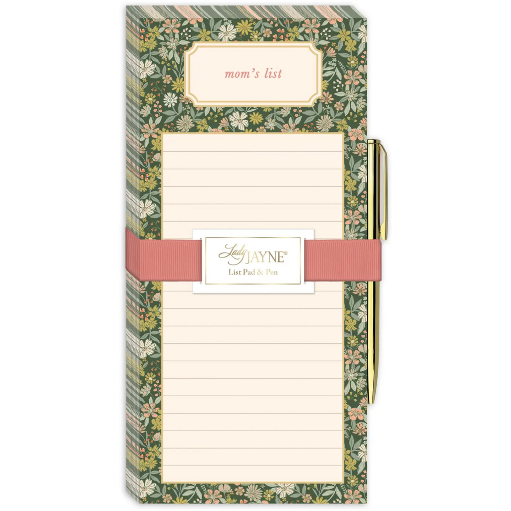 Forest Floral Magnetic List Pad with Pen