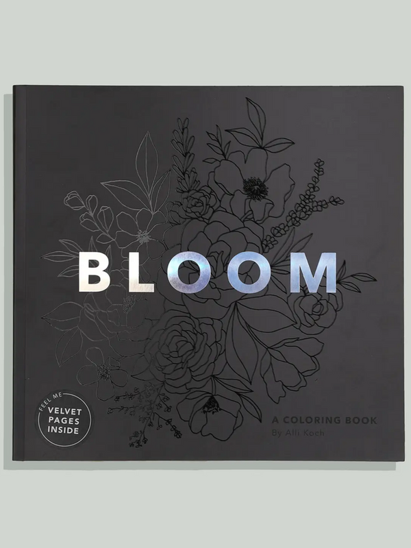 bloom coloring book with velvet pages