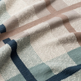 farmhouse knitted plaid blanket