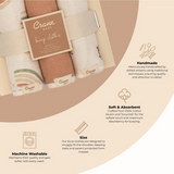 3 piece rainbows and butterflies burp cloth set