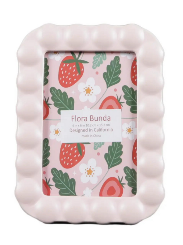 4x6 pink infinity dot ceramic picture frame