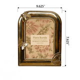 5x7 gold ceramic butterfly picture frame