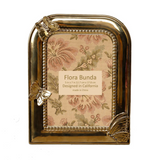 5x7 gold ceramic butterfly picture frame