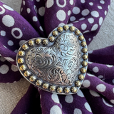 concho scarf slide (vintage heart)