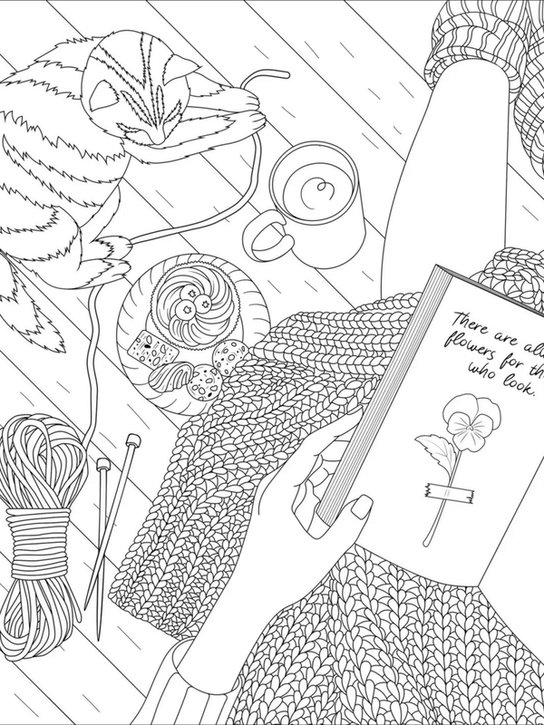 Cottagecore Adult Coloring Book