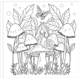 Mushrooms Adult Coloring Book