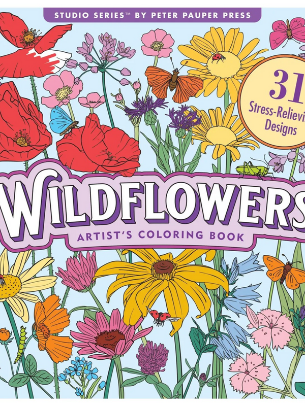 Wildflowers Adult Coloring Book