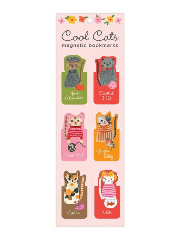Cool Cats Magnetic Bookmarks
