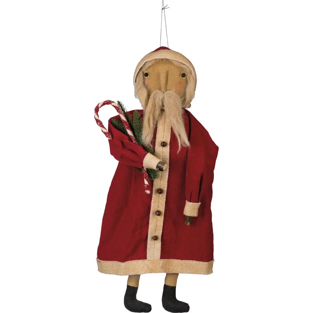Candy Cane and Greens Santa