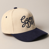 Navy Game Day Corduroy Trucker Baseball Cap