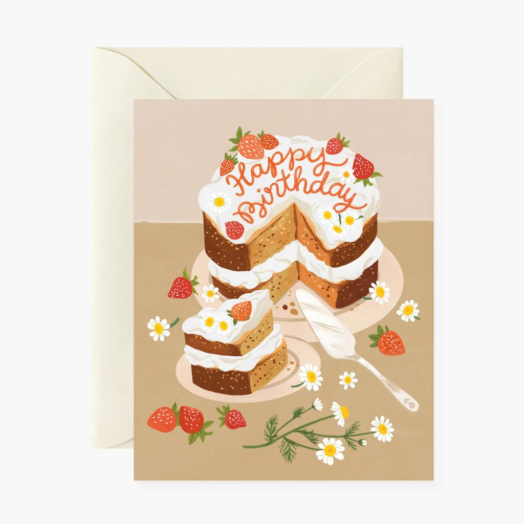 homemade birthday cake greeting card