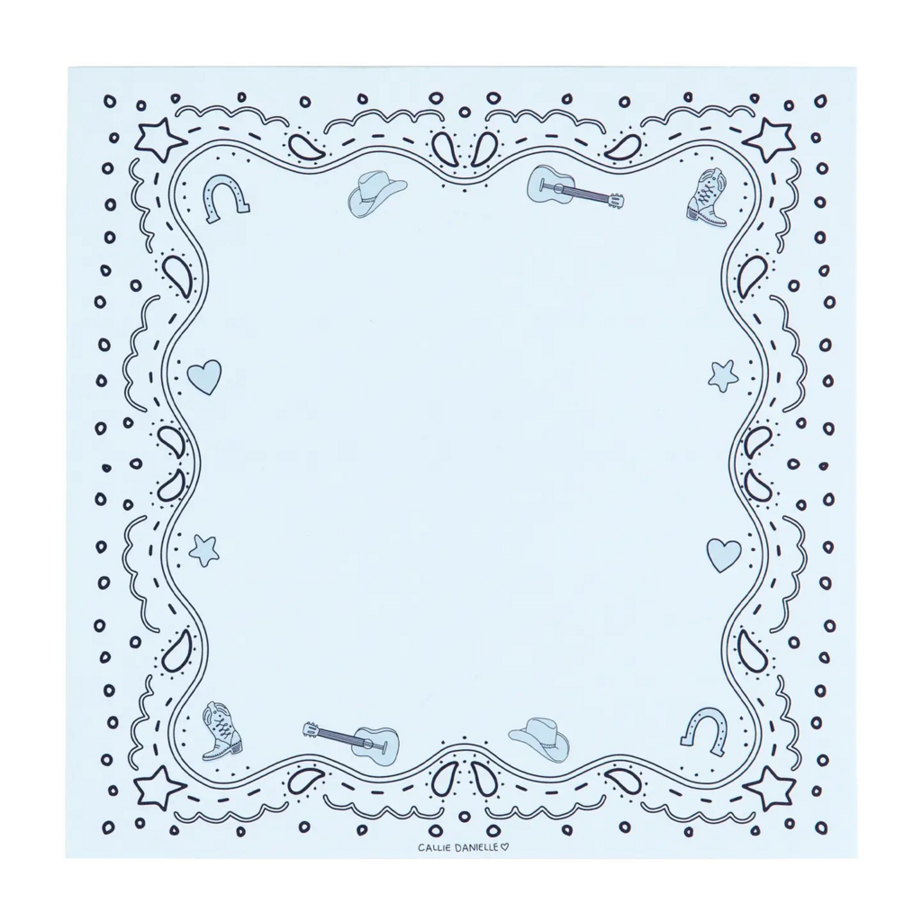 Blue Bandana Western Notepad