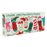 Christmas Western Cowgirl Boots - 400 Piece Jigsaw Puzzle