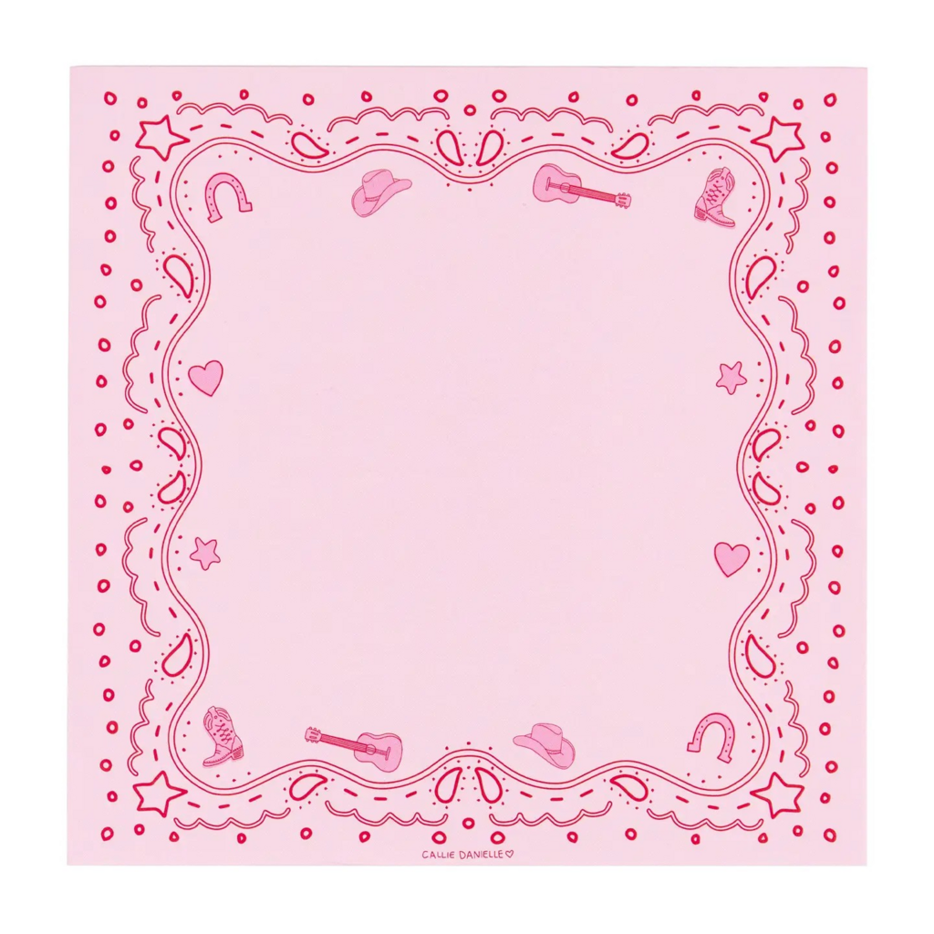 Pink Bandana Western Notepad