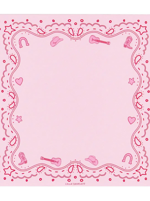 Pink Bandana Western Notepad