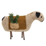 sheep with pine ornament
