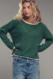 Cozy Green Boho Sweater