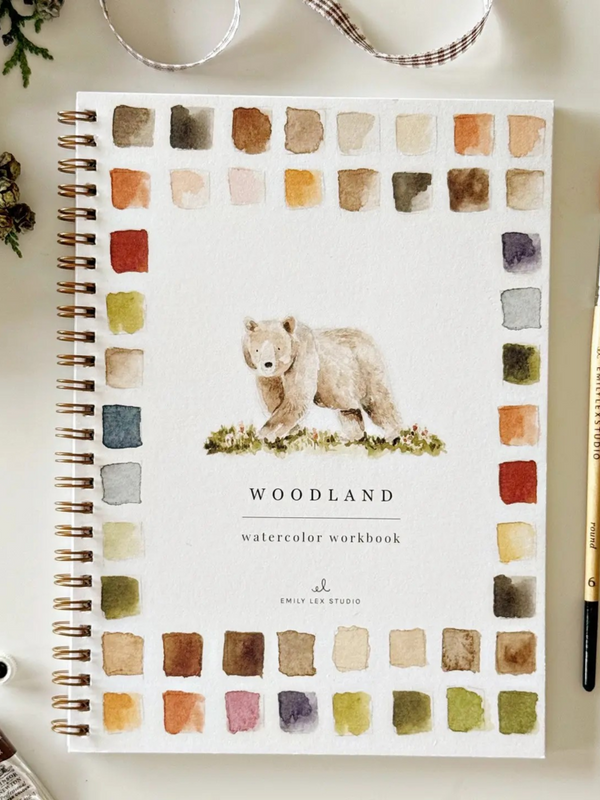 woodland watercolor workbook