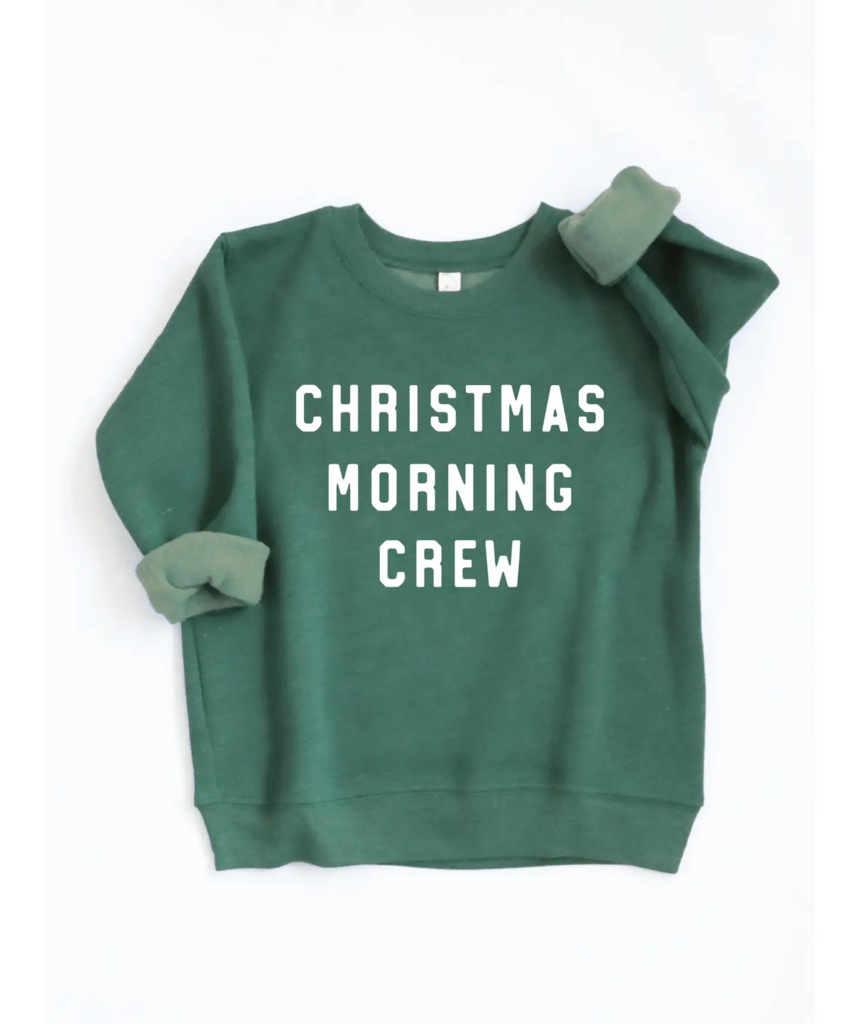 heather forest christmas morning sweatshirt