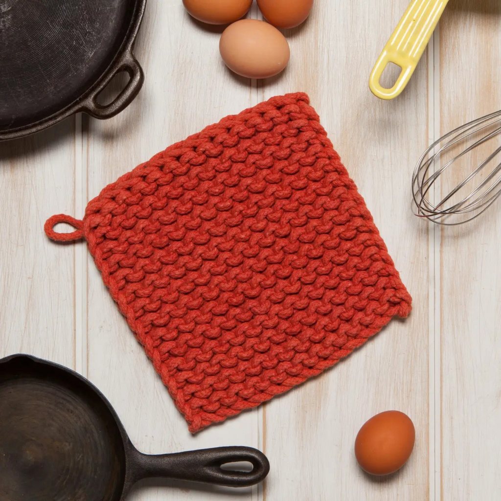 clay knit pot holder