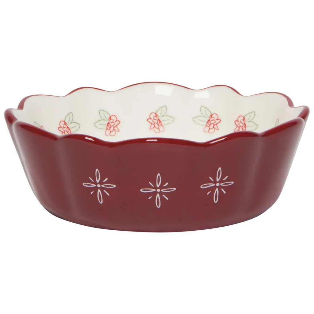 Maroon Floral Bowl