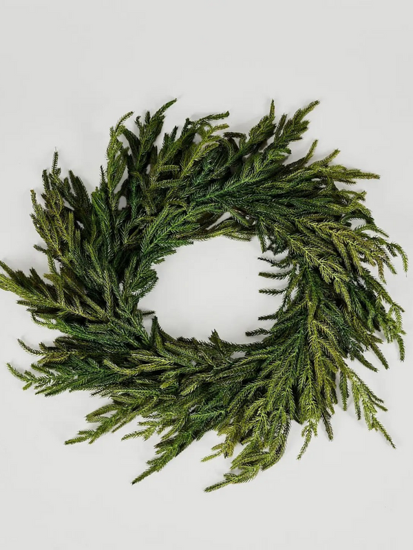 Real Touch Norfolk Pine Wreath - 24"