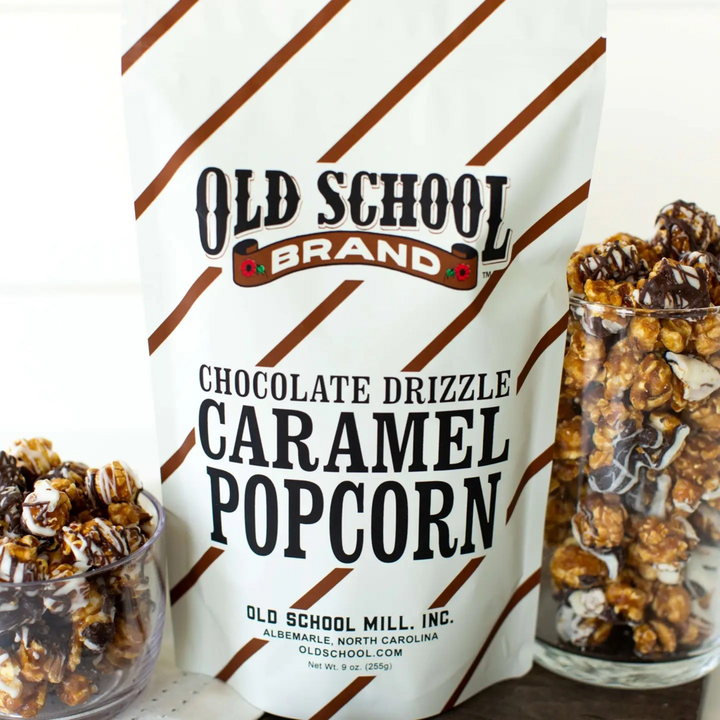 chocolate drizzle caramel popcorn