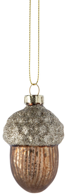 glass acorn ornament
