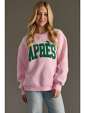 pink and green Apres sweatshirt