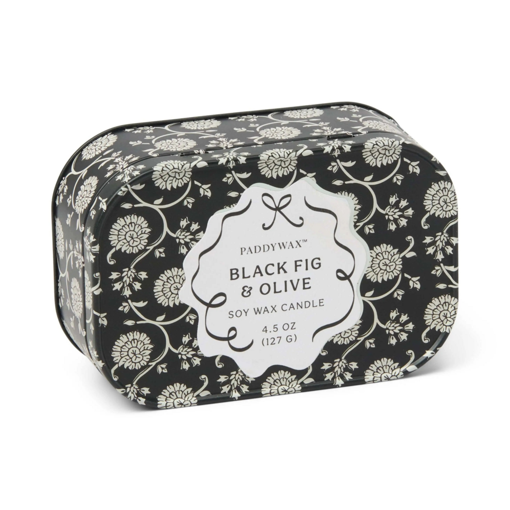 4.5OZ BLACK FIG AND OLIVE TIN CANDLE