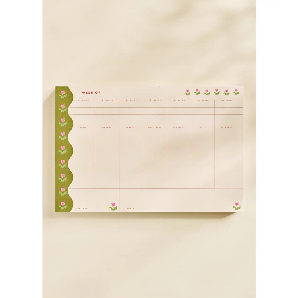 garden border weekly plan pad