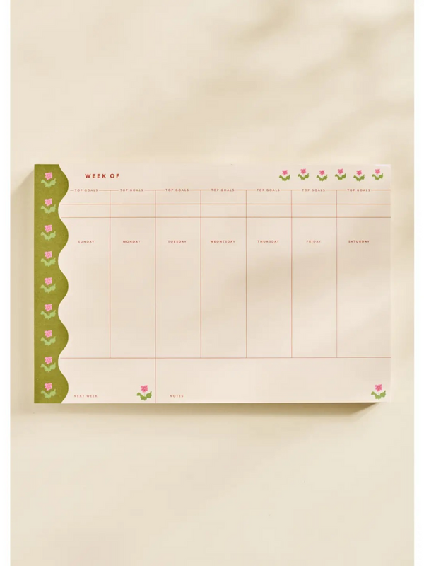 garden border weekly plan pad