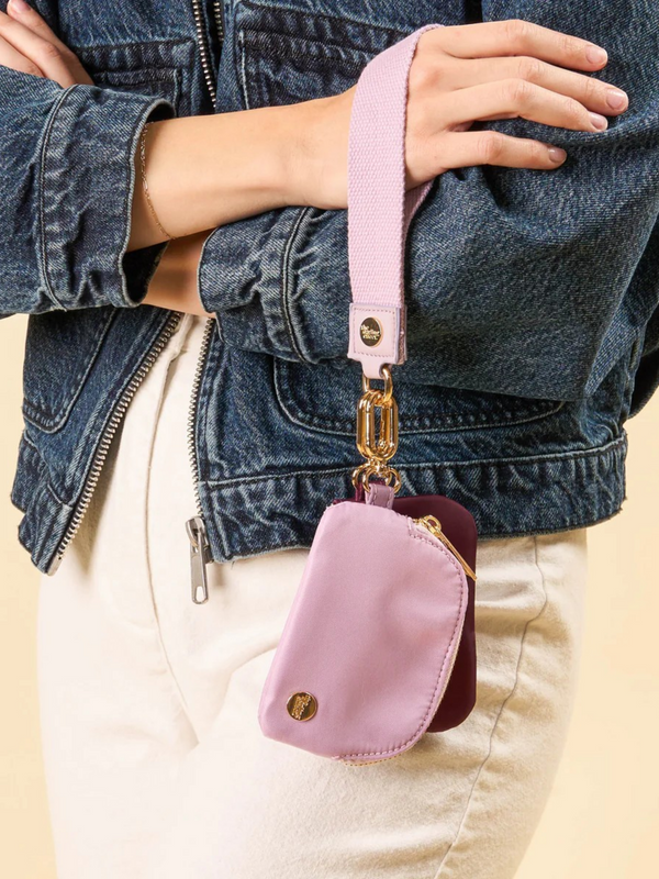 lilac duo wristlet