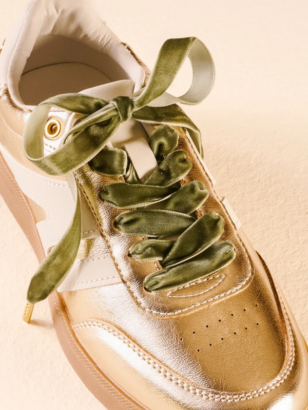 velvet green shoelaces