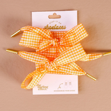 bright orange shoelaces