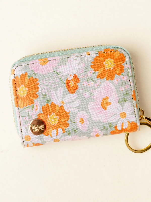 bouquet beauty sage zip around wallet