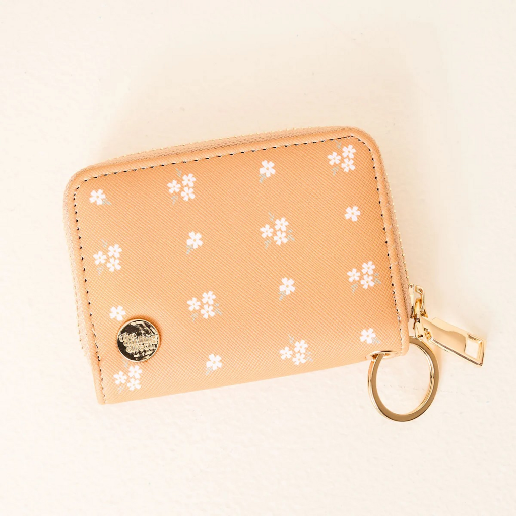 pretty posies mustard zip around wallet