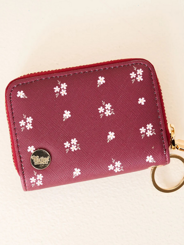 pretty posies plum zip around wallet