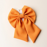 orange hair bow clip