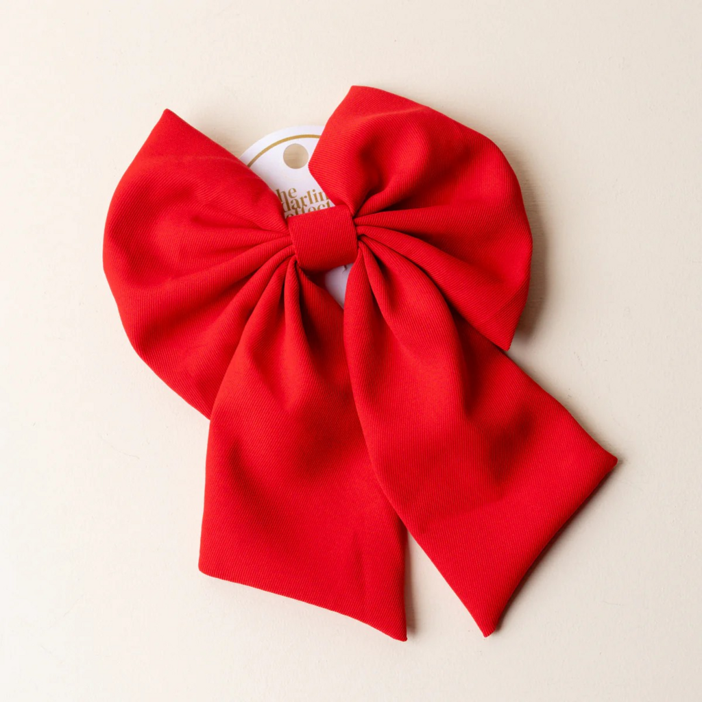 red hair bow clip