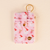 holly jolly santa keychain wallet