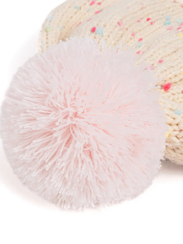 pastel pink knit cupcake winter hat