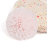 pastel pink knit cupcake winter hat